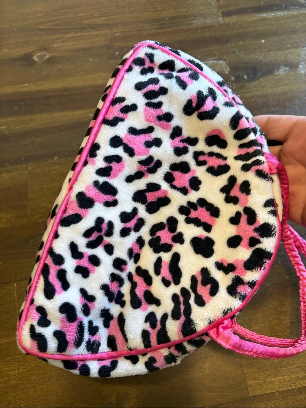 Vintage Clifford The Big Red Dog Pink Leopard Plush Mini Purse Douglass Toys Y2K